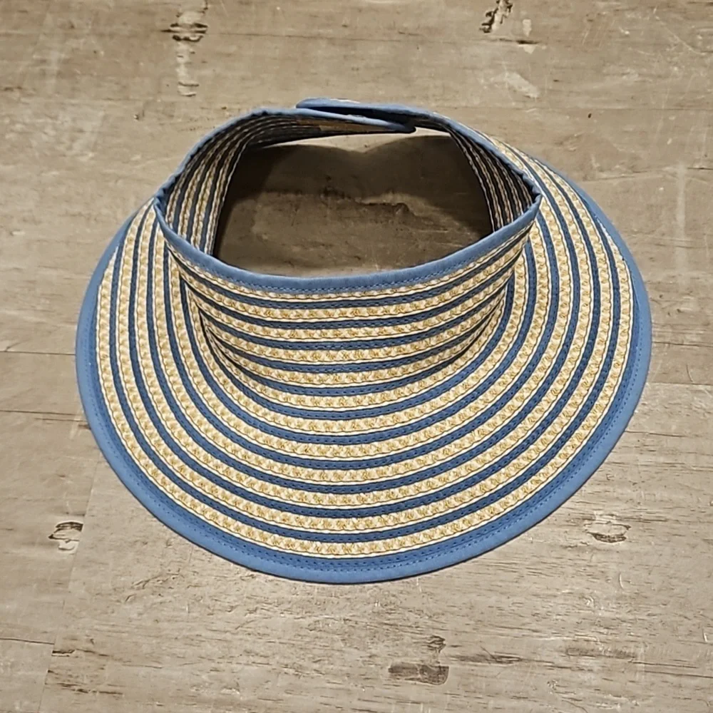 💕ERIC JAVITS💕 Brooke Packable Squishee Visor ~ UPF50+ Blue Mix One Size NWT - Picture 7 of 14
